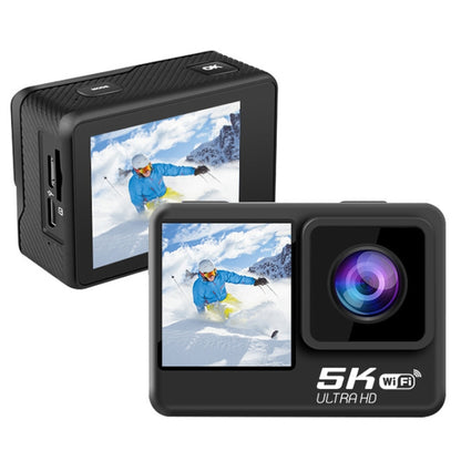 5K/30FPS WIFI HD Anti-Shake Remote Touch Dual-Screen IP68 Waterproof Sports Camera, Style: Black - Other Camera by PMC Jewellery | Online Shopping South Africa | PMC Jewellery