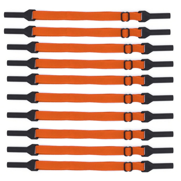 10pcs Long Style Glasses Non-Slip Rope Adjustable Elastic Sports Legs Anti-Drop Fixed Strap(Orange) - Glasses Accessories by PMC Jewellery | Online Shopping South Africa | PMC Jewellery