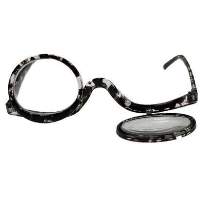 Makeup Magnifying Glass Presbyopic Glasses Flip Swivel Reading Glasses, Degree: +300(Black) - Presbyopic Glasses by PMC Jewellery | Online Shopping South Africa | PMC Jewellery