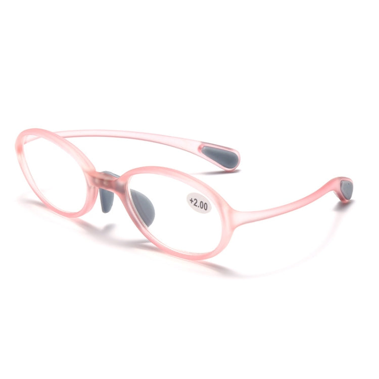 Portable Magnifying Glass Presbyopic Glasses Silicone Anti-Blue Light Reading Glasses, Degree: +100(Pink) - Presbyopic Glasses by PMC Jewellery | Online Shopping South Africa | PMC Jewellery