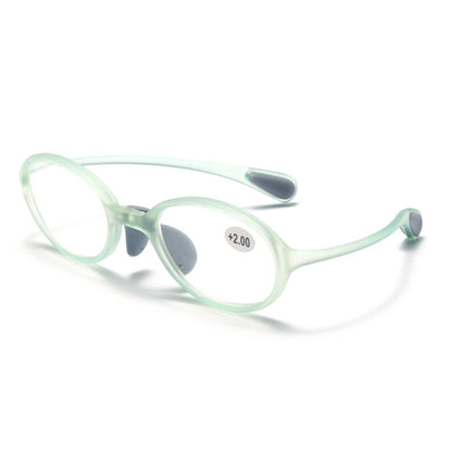 Portable Magnifying Glass Presbyopic Glasses Silicone Anti-Blue Light Reading Glasses, Degree: +200(Light Green) - Presbyopic Glasses by PMC Jewellery | Online Shopping South Africa | PMC Jewellery