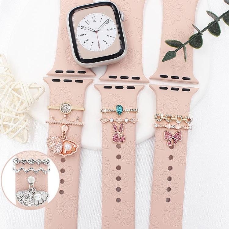 3pcs/set Watch Universal Silicone Strap Decoration Ring Decorative Nails, Style: Rabbit Head - Watch Accessories & Parts by PMC Jewellery | Online Shopping South Africa | PMC Jewellery