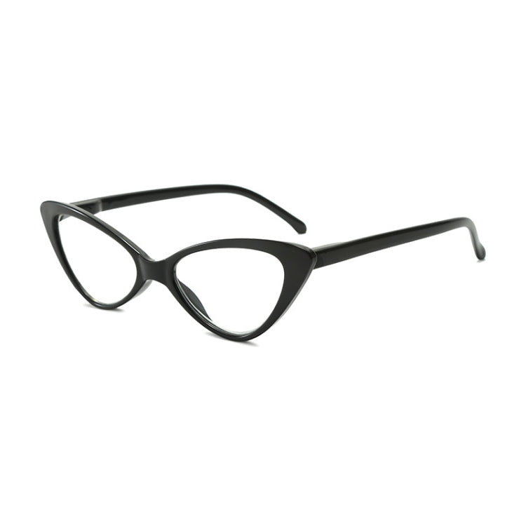 Street Stall Triangular Cat Eye Presbyopic Glasses, Degree: +300(Black) - Presbyopic Glasses by PMC Jewellery | Online Shopping South Africa | PMC Jewellery