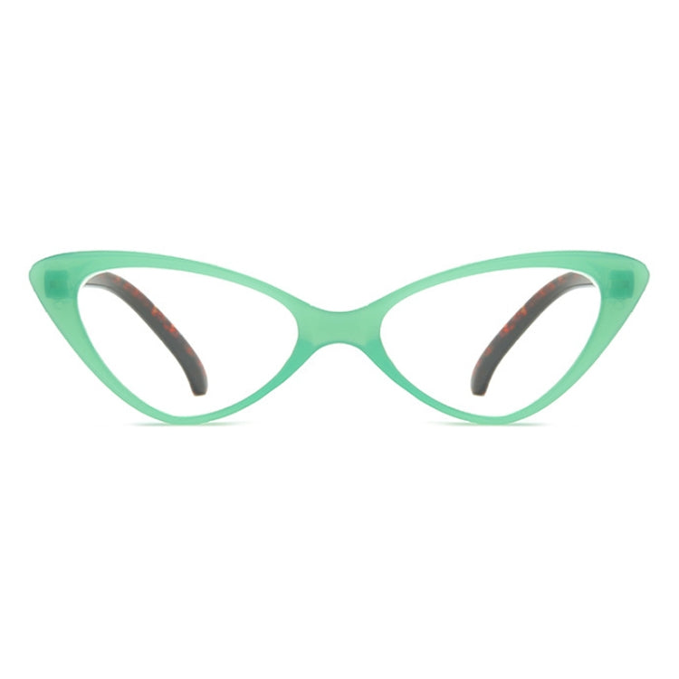 Street Stall Triangular Cat Eye Presbyopic Glasses, Degree: +300(Light Green) - Presbyopic Glasses by PMC Jewellery | Online Shopping South Africa | PMC Jewellery