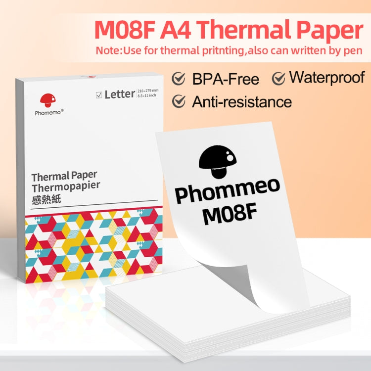 For Phomemo M08F 200sheets Thermal Printing Paper Compatible for MR.IN Brother Pocket Jet / MT800, Style: Folding Letter - Printer Accessories by Phomemo | Online Shopping South Africa | PMC Jewellery | Buy Now Pay Later Mobicred