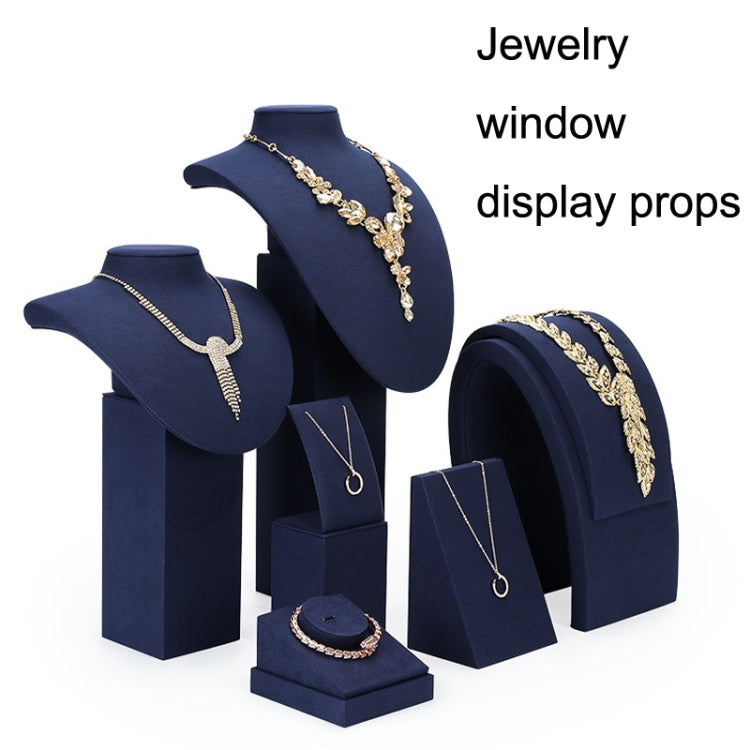 4.5x4.5x4cm Rectangular Ring Holder Jewelry Display Props Blue Microfiber Window Necklace Earring Ring Stand - Jewelry Storages by PMC Jewellery | Online Shopping South Africa | PMC Jewellery