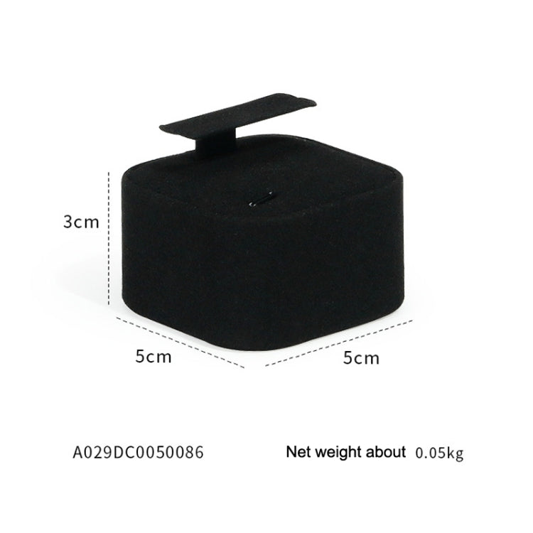 5x5x3cm Rectangular Earrings Seat Black Microfiber Necklace Ring Jewelry Display Live Jewelry Prop Rack - Jewelry Storages by PMC Jewellery | Online Shopping South Africa | PMC Jewellery