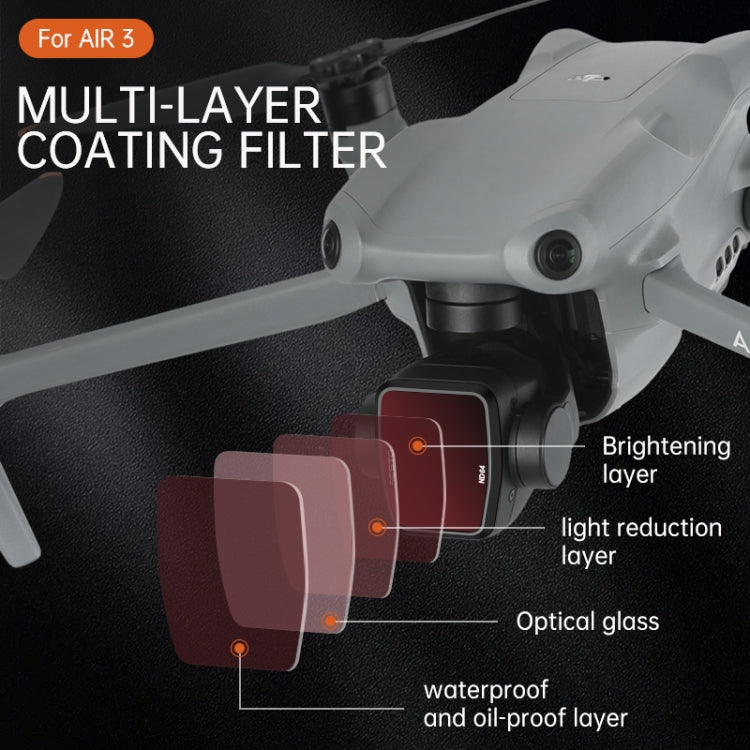 For DJI Air 3 RCSTQ Multi-Layer Coating Waterproof  Filter, Spec: ND-PL64 - Mavic Lens Filter by RCSTQ | Online Shopping South Africa | PMC Jewellery