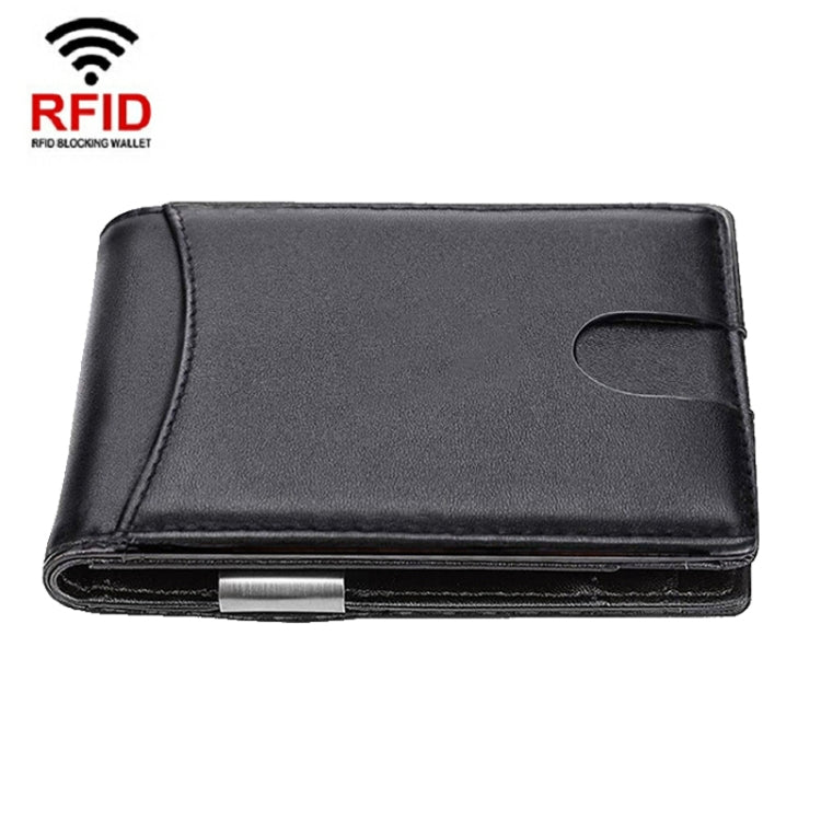 RFID Anti-Theft Brush Men Vintage Leather Wallet Card Case(Flat Pattern+Black Inside) - Antimagnetic RFID Package by PMC TechLife | Online Shopping South Africa | PMC TechLife | Buy Now Pay Later Mobicred