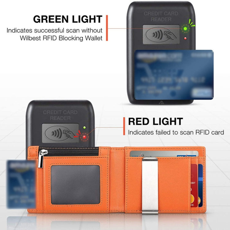 RFID Anti-Theft Brush Men Vintage Leather Wallet Card Case(Flat Pattern+Black Inside) - Antimagnetic RFID Package by PMC TechLife | Online Shopping South Africa | PMC TechLife | Buy Now Pay Later Mobicred