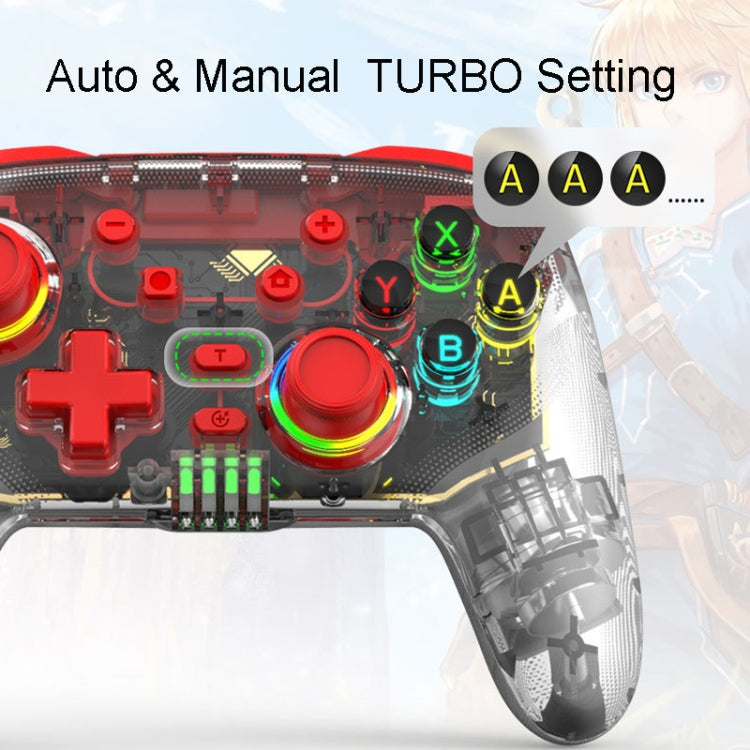 For PS3 / PS4 Dual Vibration Wireless Gamepad With RGB Lights(Red) - Gamepads by PMC Jewellery | Online Shopping South Africa | PMC Jewellery