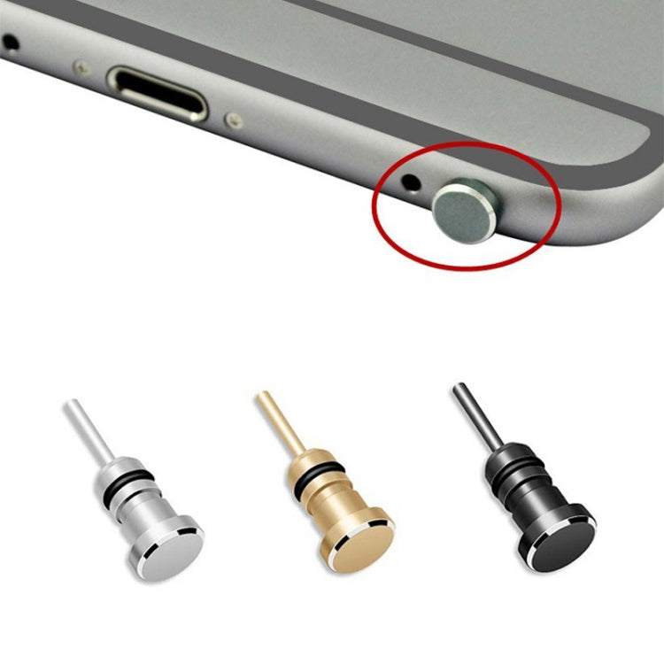 3.5mm Universal Metal Dust Plug Headset Plug Card Needle(Black) - Anti-dust & Ear Caps by PMC TechLife | Online Shopping South Africa | PMC TechLife | Buy Now Pay Later Mobicred