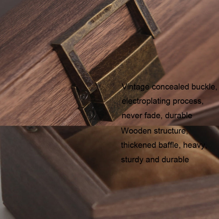 Wood Grain Leather Watch Display Box Watch Storage Case Jewelry Box, Style: 2 Digit Long - Watch Storages by PMC TechLife | Online Shopping South Africa | PMC TechLife