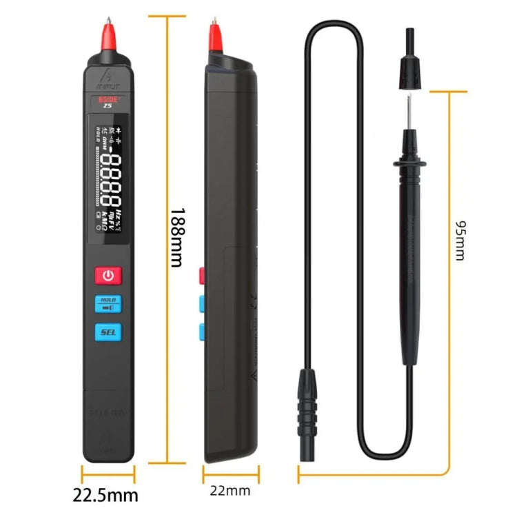BSIDE Z5 Smart Pen Multimeter Backlight LCD 6000 Counts Auto Voltage Detector - Digital Multimeter by BSIDE | Online Shopping South Africa | PMC TechLife | Buy Now Pay Later Mobicred
