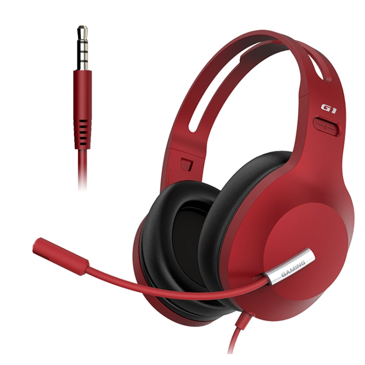 Edifier HECATE G1 Standard Edition Wired Gaming Headset with Anti-noise Microphone, Cable Length: 1.3m(Red) - Multimedia Headset by Edifier | Online Shopping South Africa | PMC Jewellery