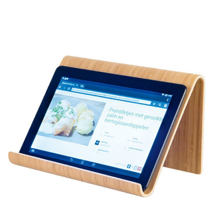 Bamboo Mobile Phone Tablet Lazy Desktop Stand - Desktop Holder by PMC TechLife | Online Shopping South Africa | PMC TechLife
