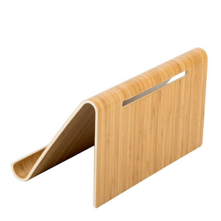 Bamboo Mobile Phone Tablet Lazy Desktop Stand - Desktop Holder by PMC TechLife | Online Shopping South Africa | PMC TechLife