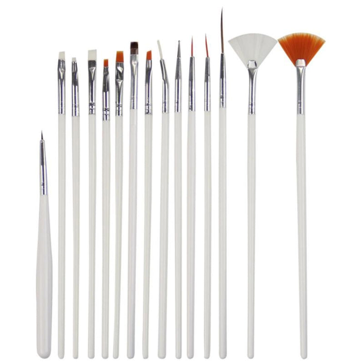 15 PCS/Set Nail Art Tools Brushes for Manicure Rhinestones Nails Decorations Nail Nrush Kit Painting Fingernail Tool Pen Kit - Nail Clipper by PMC Jewellery | Online Shopping South Africa | PMC Jewellery