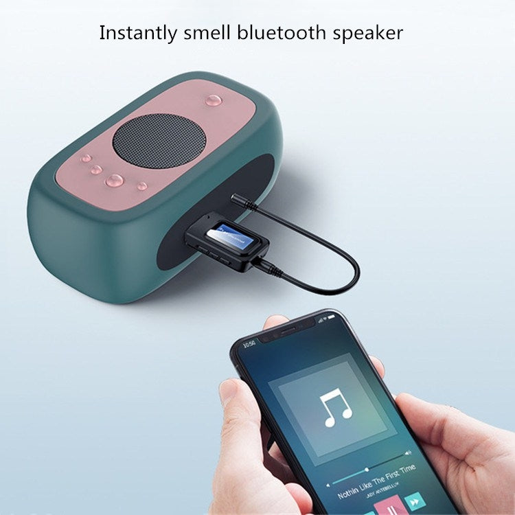 2 in 1 Bluetooth 5.0 Adapter USB Drive-free Wireless Audio Transmitter Receiver with LCD Display - Audio Receiver Transmitter by PMC TechLife | Online Shopping South Africa | PMC TechLife