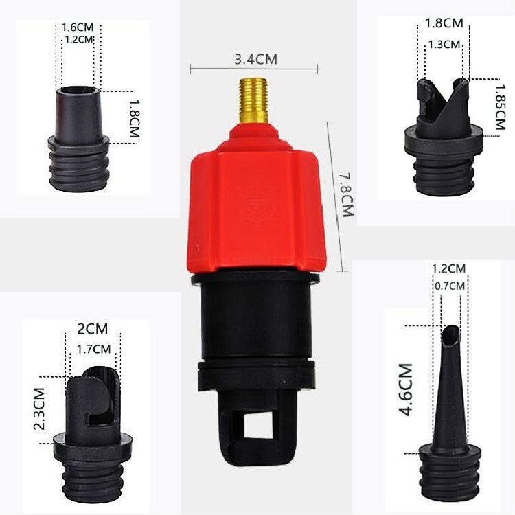 Surfing Paddle Board Rubber Boat Inflatable Bed Air Valve Adapter Car Air Pump Adapter(Red) - Inflatable Pump by PMC TechLife | Online Shopping South Africa | PMC TechLife