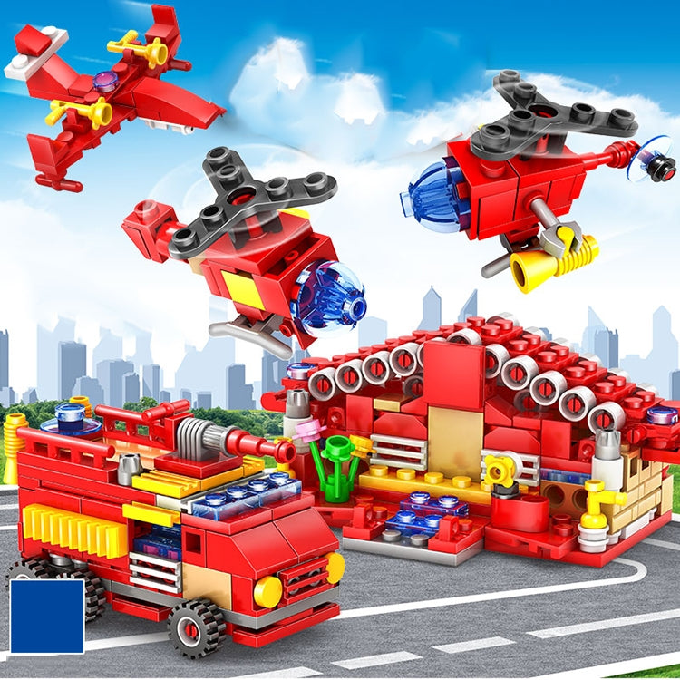 KAZI 16 in 1 Sets Fire Station Building Blocks Compatible City Firefighter Educational Construction Bricks Toys, Age Range: 6 Years Old Above - Building Blocks by PMC Jewellery | Online Shopping South Africa | PMC Jewellery