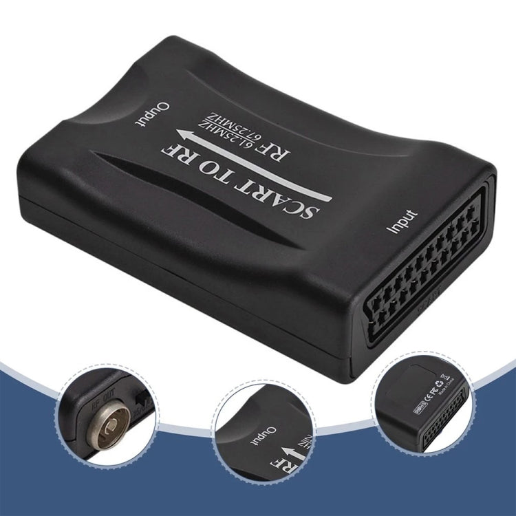 SCART to RF Video Converter, Support RF67.25MHz, 61.25MHz - DVB-T & Analog Solutions by PMC TechLife | Online Shopping South Africa | PMC TechLife
