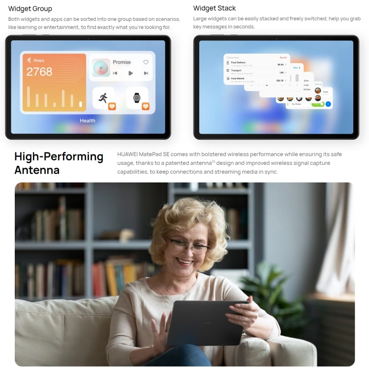 HUAWEI MatePad SE Wi-Fi, 10.4 inch, 6GB+128GB, HarmonyOS 3 Qualcomm Snapdragon 680 Octa Core, Support Dual WiFi / BT, Not Support Google Play(Black) - Huawei by Huawei | Online Shopping South Africa | PMC Jewellery