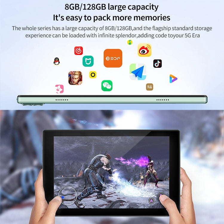 BDF P50 4G LTE Tablet PC, 10.1 inch, 8GB+128GB, Android 12.0 MTK6762 Octa Core, Support Dual SIM & Bluetooth & WiFi, EU Plug(Green) - free shipping - PMC TechLife - Order now!