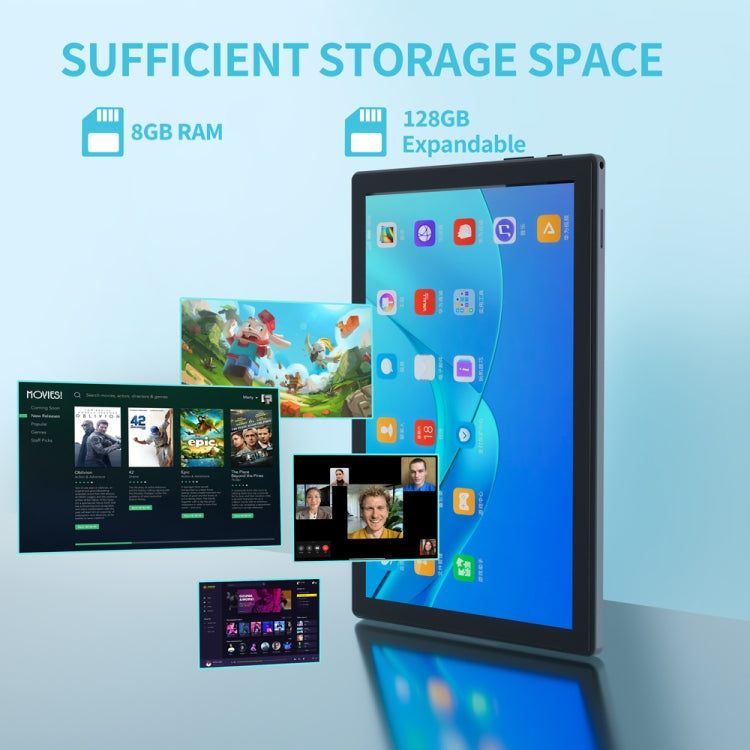 BDF P70 4G LTE Tablet PC, 10.1 inch, 8GB+128GB, Android 12.0 MTK6762 Octa Core, Support Dual SIM & Bluetooth & WiFi, EU Plug(Gold) - free shipping - PMC TechLife - Order now!