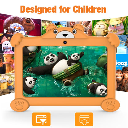 Pritom K7 Pro Panda Kids Tablet PC, 7.0 inch, 2GB+32GB, Android 11 Allwinner A100 Quad Core CPU, Support 2.4G WiFi & WiFi 6, Global Version with Google Play, US Plug (Orange) -  by PRITOM | Online Shopping South Africa | PMC Jewellery