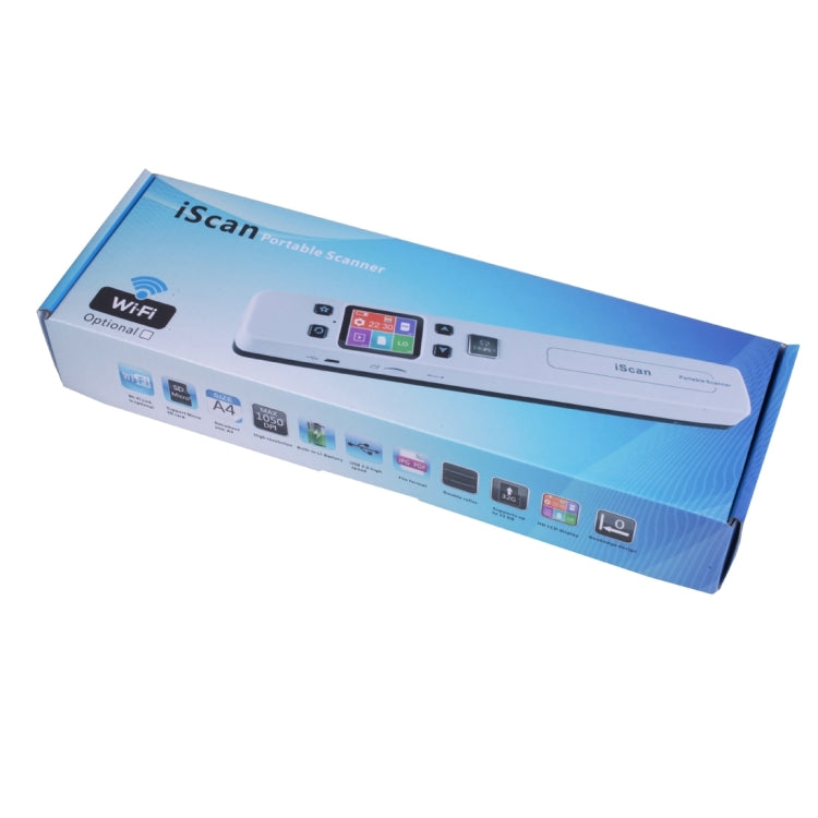iScan02 WiFi Double Roller Mobile Document Portable Handheld Scanner with LED Display,  Support 1050DPI  / 600DPI  / 300DPI  / PDF / JPG / TF(White) - Portable Scanner by PMC TechLife | Online Shopping South Africa | PMC TechLife
