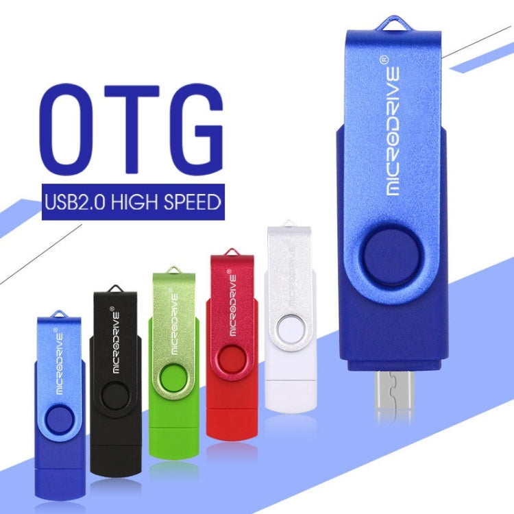 MicroDrive 8GB USB 2.0 Phone and Computer Dual-use Rotary OTG Metal U Disk (Black) - USB Flash Drives by MicroDrive | Online Shopping South Africa | PMC TechLife | Buy Now Pay Later Mobicred