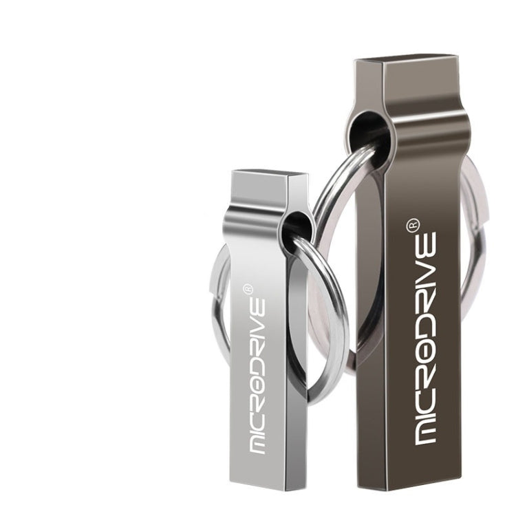 MicroDrive 4GB USB 2.0 Metal Keychain U Disk (Grey) - USB Flash Drives by MicroDrive | Online Shopping South Africa | PMC TechLife