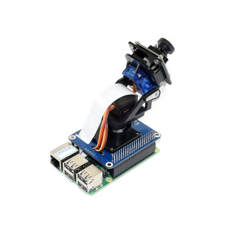 Waveshare 2-DOF Pan-Tilt HAT for Raspberry Pi, Light Intensity Sensing, I2C Interface - free shipping - PMC TechLife - Order now!