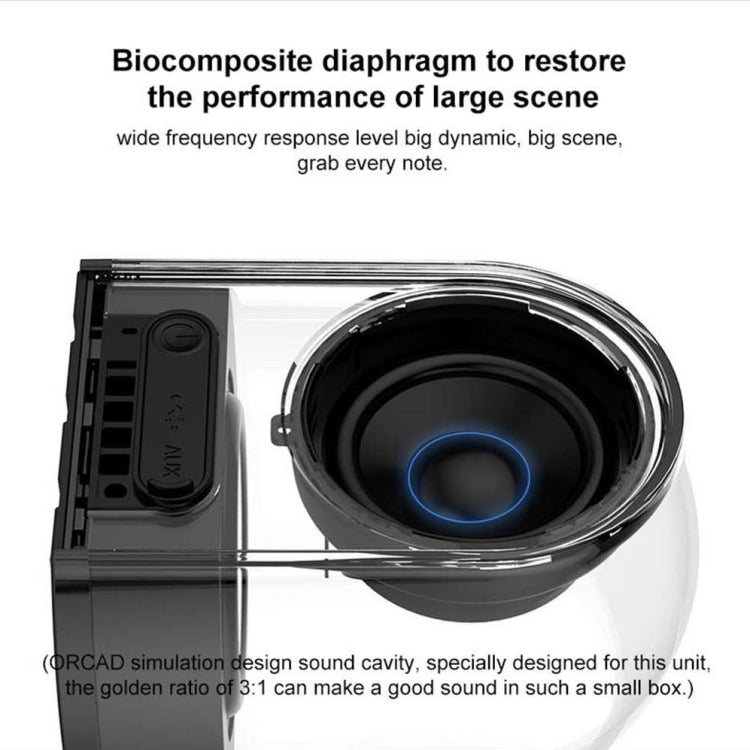 OVEVO True 3D TWS Magnetic Wireless Bluetooth Stereo Surround HiFi Speaker with Full Transparent Home - Mini Speaker by OVEVO | Online Shopping South Africa | PMC TechLife