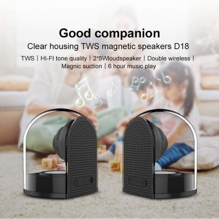 OVEVO True 3D TWS Magnetic Wireless Bluetooth Stereo Surround HiFi Speaker with Full Transparent Home - Mini Speaker by OVEVO | Online Shopping South Africa | PMC Jewellery