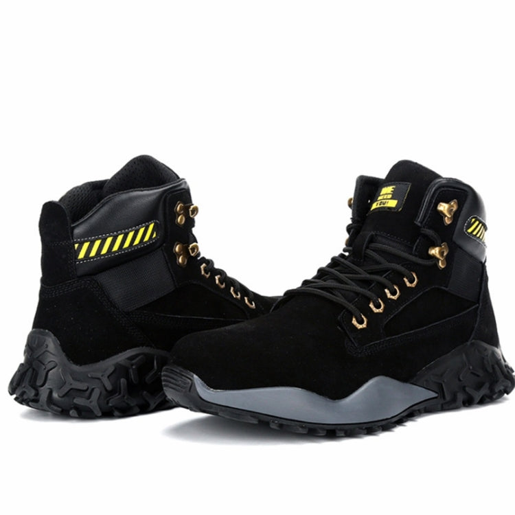 Jiefu Light And Breathable Steel Head Anti Smashing, Anti Piercing, Anti Slip And Waterproof Safety Shoes (Color:High Top Black Size:45) - Casual Shoes by Jiefu | Online Shopping South Africa | PMC Jewellery | Buy Now Pay Later Mobicred